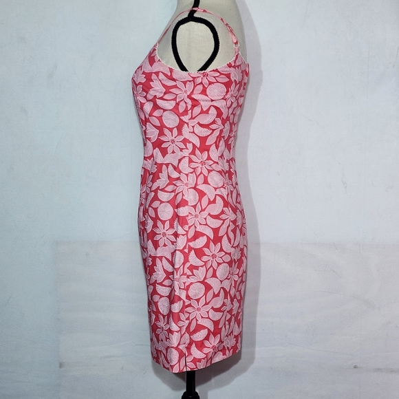 Lilly Pulitzer Sleeveless Pink Lemon Floral Midi Dress, Size 0 Petite - Picture 4 of 10